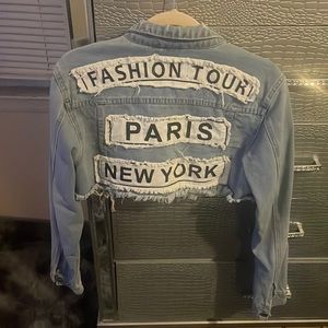 Cropped denim jacket